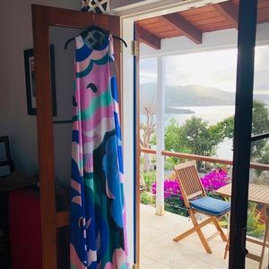 Emilio Pucci Abstract Cape Maxi Gown 42 (US6/8)